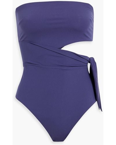 Zimmermann Cutout Bandeau Swimsuit - Blue