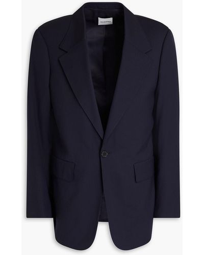 Sandro Wool-twill Suit Jacket - Blue