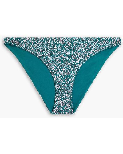 Onia Ashley Printed Low-rise Bikini Briefs - Blue
