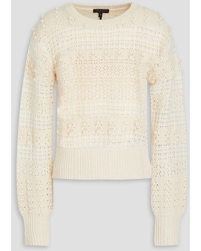 Rag & Bone Pullover aus einer wollmischung in pointelle-strick - Natur