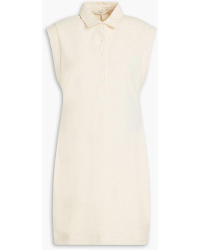 Rag & Bone Mckenna Ribbed Cotton-jersey Mini Dress - Natural