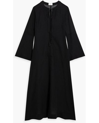 Three Graces London Jenny Cotton Maxi Dress - Black