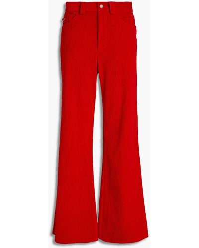 Marc Jacobs Cotton-corduroy Fla Trousers - Red