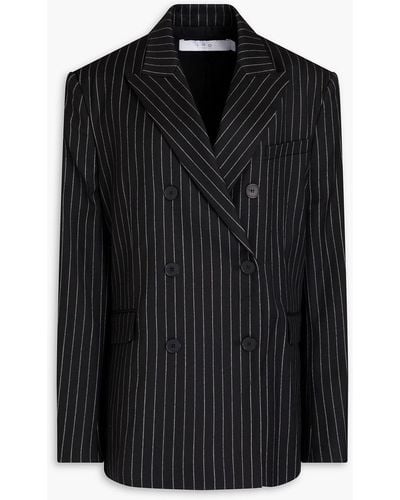 IRO Pinstriped Wool-blend Twill Blazer - Black