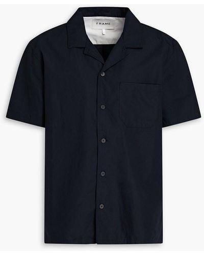FRAME Cotton And Linen-blend Shirt - Blue
