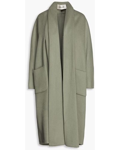 Diane von Furstenberg Ray Oversized Brushed Wool-felt Coat - Green