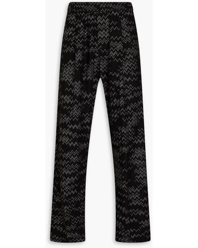 Missoni Cotton-blend Jacquard Trousers - Black