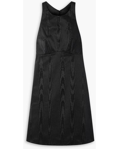 Brandon Maxwell Moire Mini Dress - Black