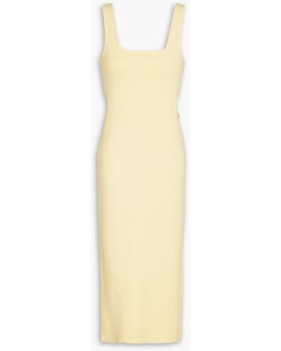 Zeynep Arcay Cutout Stretch-knit Midi Dress - White