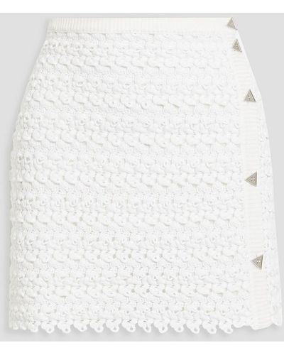 Missoni Button-detailed Crochet-knit Mini Skirt - White