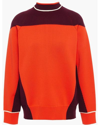 Victoria Beckham Color-block Knitted Sweater - Orange