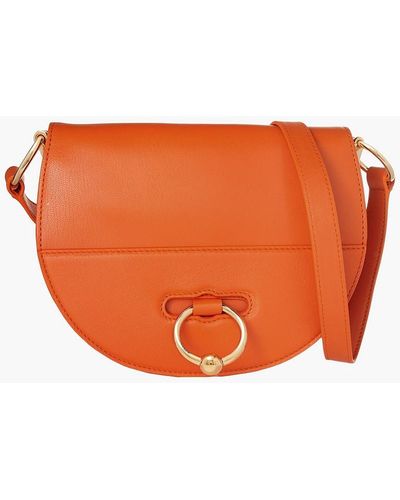 JW Anderson Latch Leather Shoulder Bag - Orange
