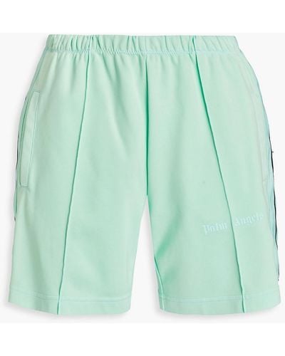 Palm Angels Bedruckte shorts aus jersey - Grün