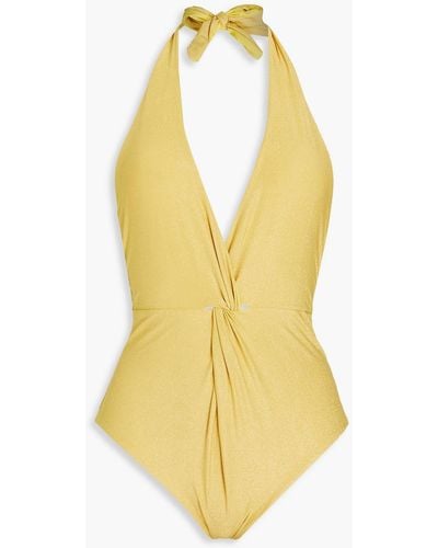Gentry Portofino Halterneck Swimsuit - Yellow