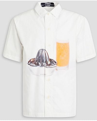 Jacquemus Moisson Printed Cotton-poplin Shirt - White