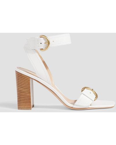 Gianvito Rossi Harper 85 Leather Sandals - White