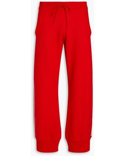 Maison Margiela Wool-felt Track Pants - Red
