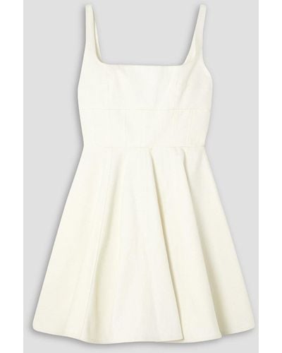 Emilia Wickstead Mini Mona Woven Mini Dress - White