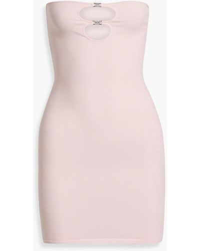 T By Alexander Wang Strapless Cutout Stretch-jersey Mini Dress - Pink