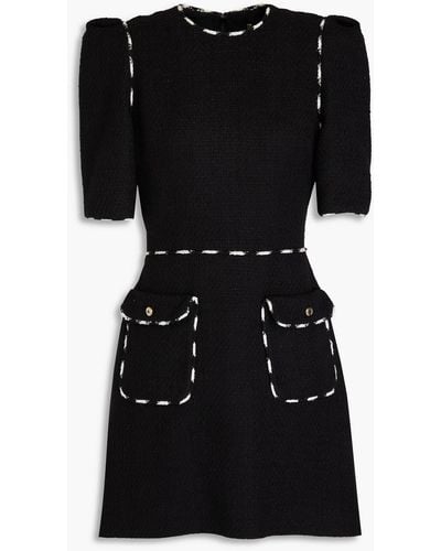 Elie Saab Bouclè-tweed Mini Dress - Black