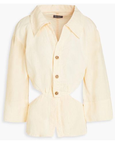 DL1961 Celeste Cutout Woven Shirt - Natural