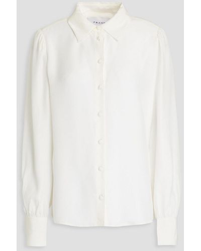 FRAME Silk-satin Shirt - White