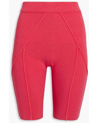 Helmut Lang Ribbed-knit Shorts - Pink