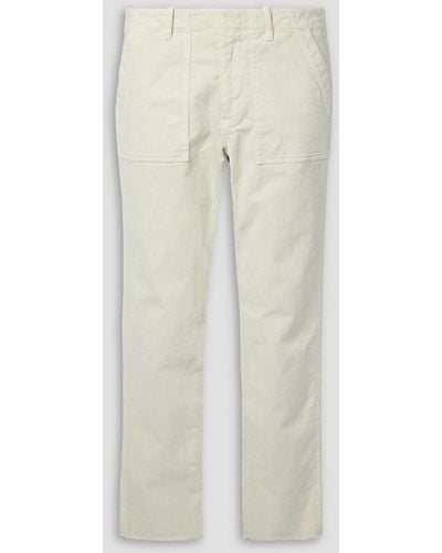 Nili Lotan Jenna Cropped Cotton-blend Corduroy Slim-leg Pants - White