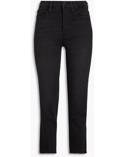 FRAME Le pixie sylvie hoch sitzende cropped jeans mit schmalem bein - Schwarz