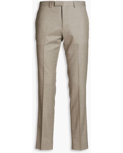 Sandro Slim-fit Wool-flannel Suit Trousers - Grey