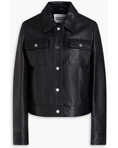 Claudie Pierlot Leather Jacket - Black