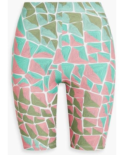 Emilio Pucci Printed Stretch-jersey Cycling Shorts - Green