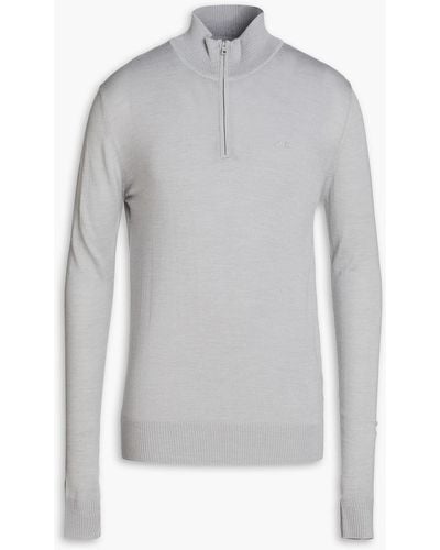 J.Lindeberg Merino Wool-blend Golf Sweater - Grey