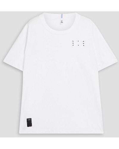 McQ Appliquéd Printed Cotton-jersey T-shirt - White