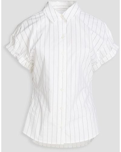 FRAME Striped Cotton-poplin Shirt - White