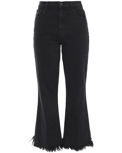 J Brand Julia High-rise Kick-flare Jeans - Black