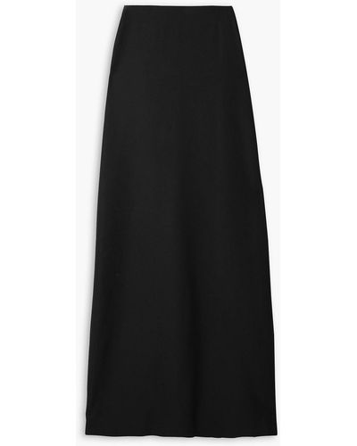 Maximilian Elina Wool Maxi Skirt - Black