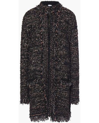 M Missoni Frayed Metallic Bouclé-knit Coat - Black