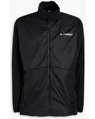 adidas Originals Terrex Shell-paneled Fleece Jacket - Black