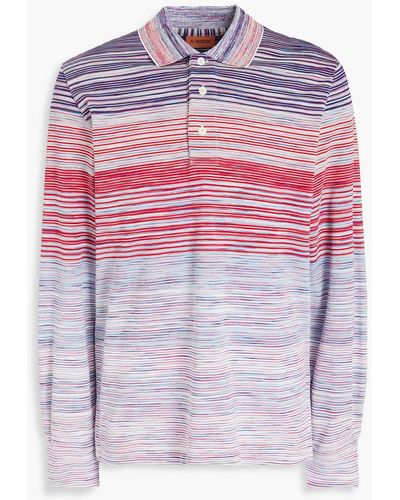 Missoni Space-dyed Cotton Polo Shirt - Pink