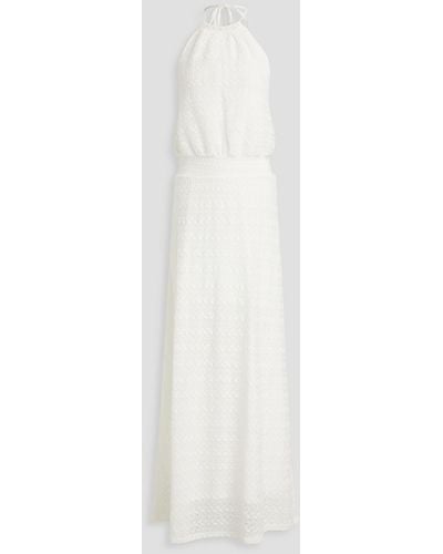 Melissa Odabash Maeva Crocheted Halterneck Maxi Dress - White