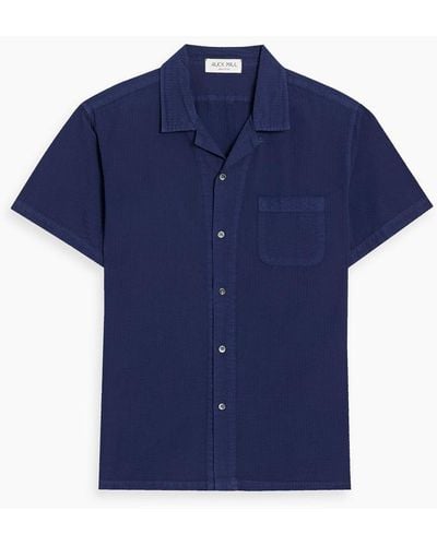 Alex Mill Camp Cotton-seersucker Shirt - Blue