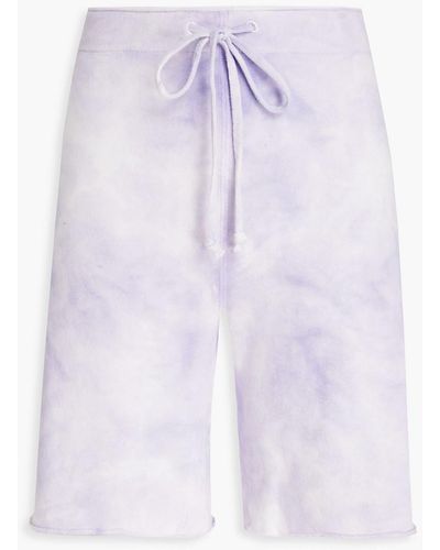 Nili Lotan Tie-dyed French Cotton-terry Shorts - Purple