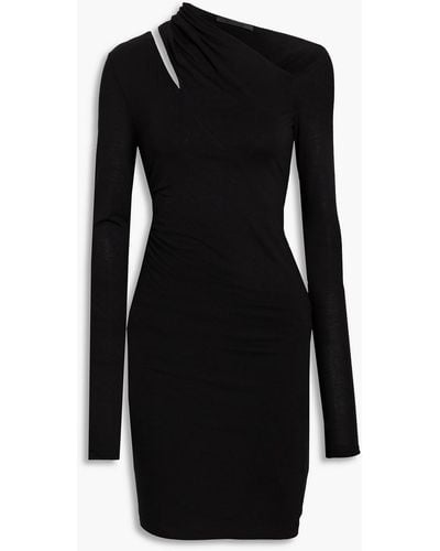 Helmut Lang Cutout Jersey Mini Dress - Black