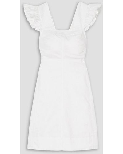 See By Chloé Ruffled Cotton-poplin Mini Dress - White