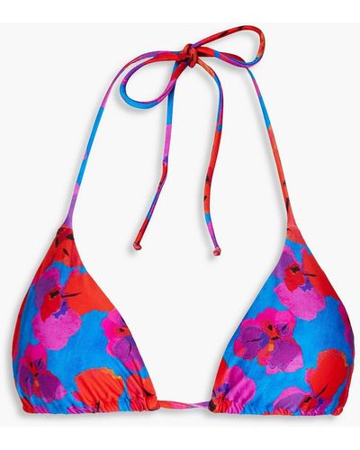 ViX Triangel-bikini-oberteil mit floralem print - Blau
