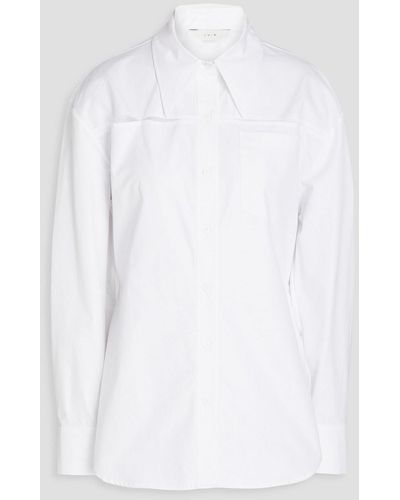 LVIR Cutout Cotton-poplin Shirt - White