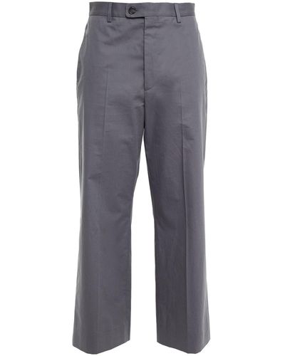 Maison Margiela Cropped Cotton-twill Straight-leg Pants - Multicolour