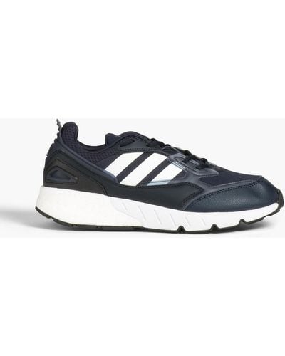 adidas Originals Zx 1k Boost 2.0 Mesh And Neoprene Trainers - Blue