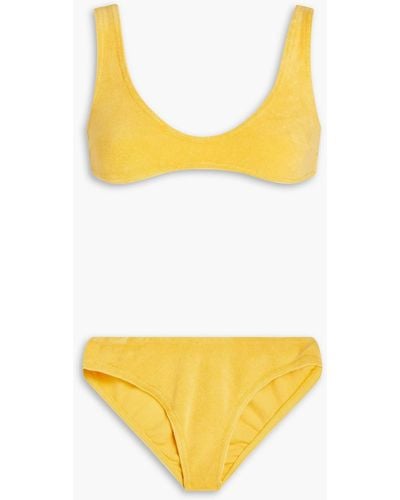 Zimmermann Cotton-blend Terry Bikini - Yellow
